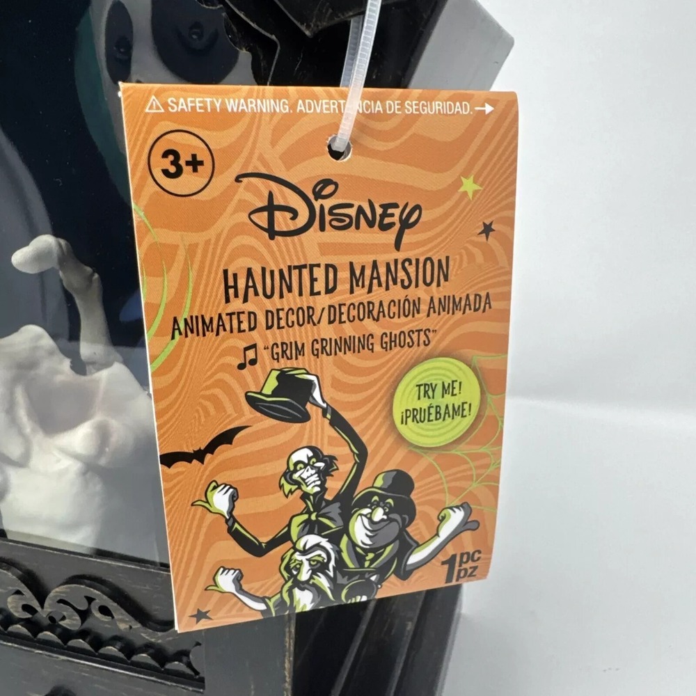 Disney Haunted Mansion Tapping Skeleton Halloween PLAYS GRIM GRINNING GHOSTS! - Picture 5 of 5